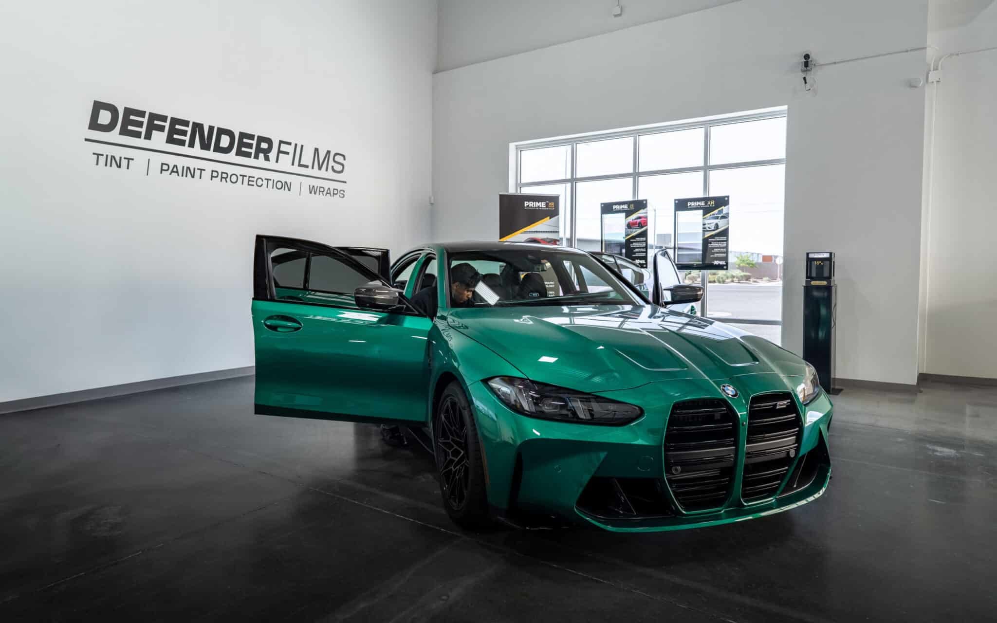 BMW M3 with ceramic window tint at Defender Films Las Vegas